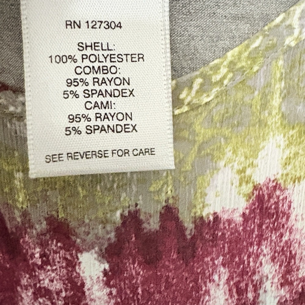 John Mark Mixed Fabric Popover Top Layered Long Sleeve Sz Small Artsy Draped - Picture 7 of 7